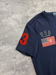 Polo Ralph Lauren USA Flag Big Pony T-Shirt Chief Keef Tee Y2K Blue Men’s Size L
