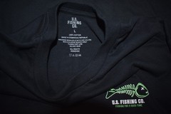 U.S. Fishing Co. Mens Big Bites Fishing Club Funny Black Shirt New S-3XL