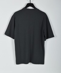 Prada Anthracite T-Shirt Medium Triangle Badge Short Sleeve Cotton