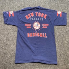 Pro Player New York Yankees TShirt Sz L Mens Navy 90s Vintage 1998 MLB Baseball