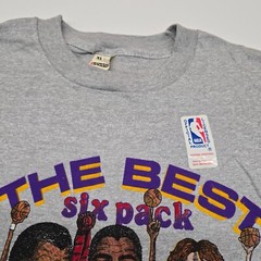 VTG Los Angeles Lakers Best Six Pack Kareem Magic Worthy T-Shirt Men Large 80s