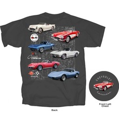 Joe Blow Ts Chevy Corvette RWB C1 C2 C3 Men’s Gray T-Shirt Stingray