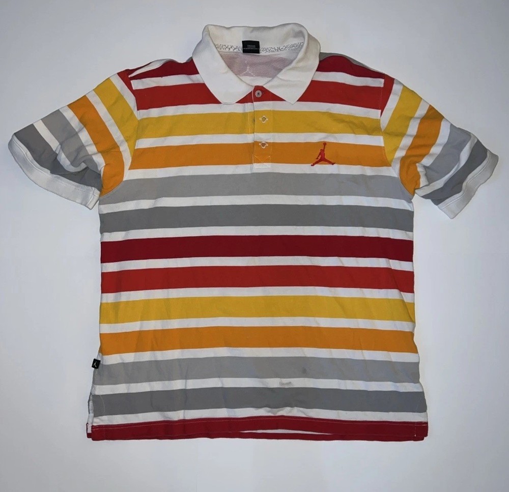 Vintage Jordan Brand Striped Polo Og Y2k Sz 3x