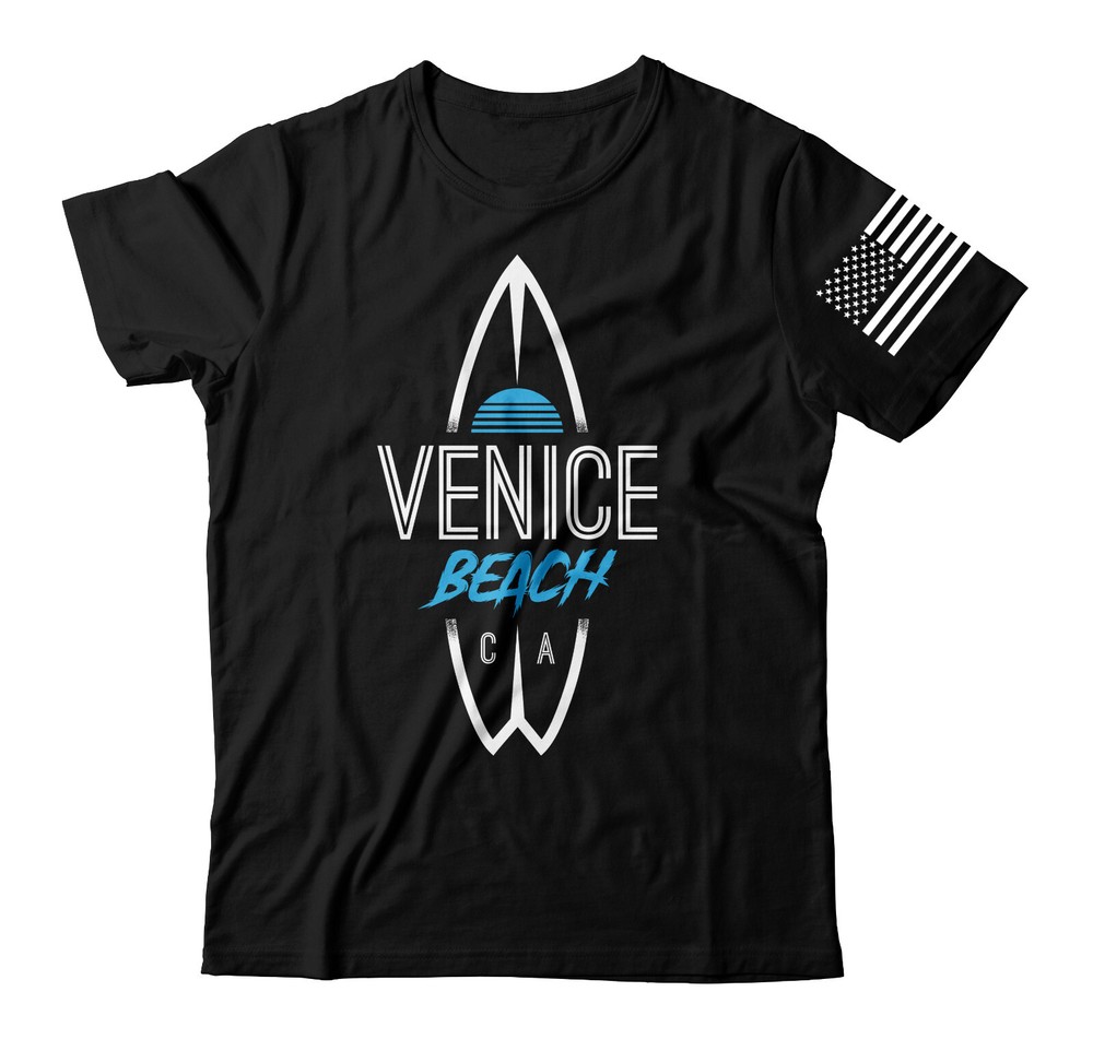 Venice Beach California Surfing Short-Sleeve Unisex T-Shirt Summer Retro Sun New
