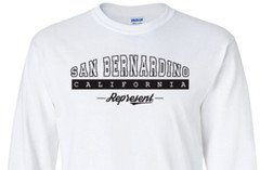 San Bernardino California State T-Shirt Long Sleeve Graphic Tees Unisex apparel