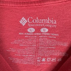 Columbia Shirt Mens L Red Yellow Fishing Short Sleeve Cotton Casual Outdoors*