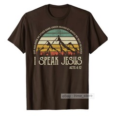 I Speak Jesus Christian T-Shirt Bible Verse Believe In God Faith Catholic Tee