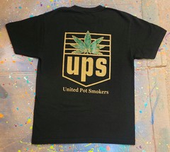 Vintage UPS United Pot Smokers T-Shirt Suna 90s Y2K Weed Funny USA Logo
