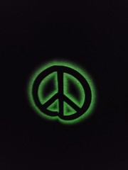 Vintage 80s Single Stitch Peace And Joy Together Glow In The Dark Rare T Size XL