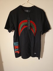 Eternity BC/AD Men’s LargeDrip Embroidered 3D Shark Mouth Logo Tshirt New W/tags