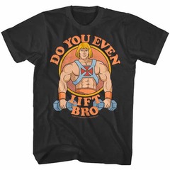 Masters of the Universe He-Man Gym Do You Even Lift Bro Mens T Shirt Prince Adam