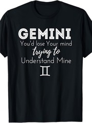 1pc Heavyweight T-Shirt Featuring a for Gemini Zodiac Graphic, Perfect for Casua