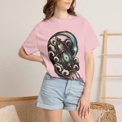 Blackwork Comet Fishing Lure Lantern T-Shirt Graphic