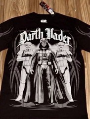 Star Wars Mad Engine Darth Vader With Storm Troopers Black T Shirt