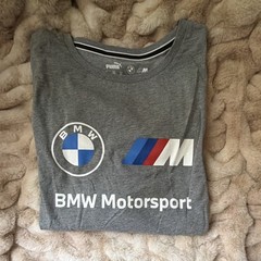 PUMA BMW Motorsport Graphic Gray Cotton Men’s 3XL Crew Neck T-Shirt