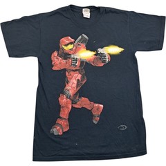 Halo 3 X Box T Shirt Red vs Blue 2007 Grail Small Men’s Black Vintage Promo Y2K