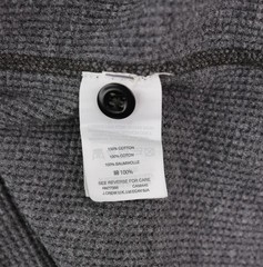 Wallace & Barnes Waffle Henley Shirt Men’s Medium Tall Gray Thermal Long Sleeve