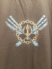 RWBY Neptune Symbol Rooster Teeth Men’s Graphic Black T-shirt XL Short Sleeve