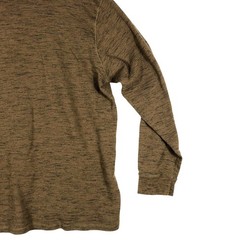 Rowm Shirt Mens XL Brown Long Sleeve Henley Thermal Pullover Casual Adult