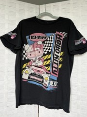 Hello Kitty – Adult Tokyo Speed #01 Japan Car Racing Black T-Shirt Large