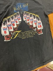 VTG 1992 USA Basketball Olympic Dream Team T-Shirt Men Sz XL Black Nutmeg Mills