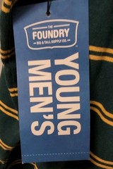 Foundry Supply Co Men’s Long Sleeve Pullover 3XLT Green w/Yellow Stripe NWT