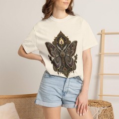 Gothic Paisley Moth Reliquary T-Shirt Graphic