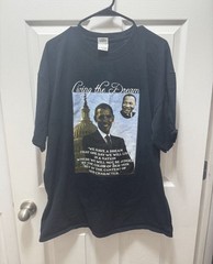 Obama x MLK Living the Dream Vintage President Christ Shirt