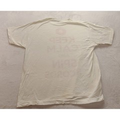 Tultex Keep Spin Records Graphic T-Shirt White Red Vinyl Music Tee Men’s Large
