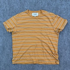 Corridor New York Shirt Mens Medium Yellow NYC Stripe Pocket Tee India Jersey