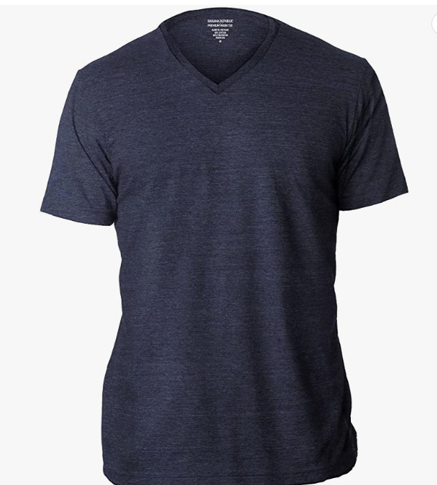 MENS SIZE XL BANANA REPUBLIC V-NECK PREMIUM WASH T SHIRT TAPESTRY NAVY NWT
