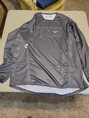 Fly Racing Jersey Mens XL Long Sleeve Motocross Kinetic White Blue Shirt