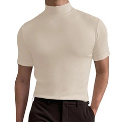 Men’s Turtleneck Slim Fit Basic Tops Lightweight Pullover Long Sleeve T Shirt