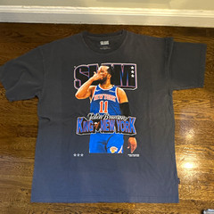 SLAM Jalen Brunson New York Knicks Graphic Tee Shirt Black XL Crew Neck