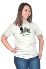 Life is Crap Crying Baby New Mom Funny Gift Womens Graphic Crewneck T Shirt Tee