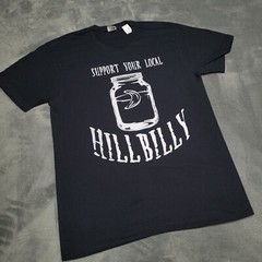 Support Your Local Hillbilly Moonshiner Funny Moonshine Medium Black Shirt New