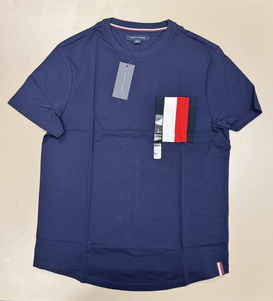 NWT Men’s Tommy Hilfiger Short-Sleeve Navy Logo Pocket Tee