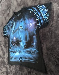 Liquid Blue 2001 Great Wolf Lodge Wolf All Over Print Men’s T-Shirt Size XL