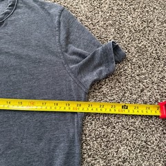 Lucky Brand Venice Burnout Henley Tee Shirt Gray Men’s M Lightweight Stretch