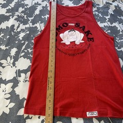 Vtg 90s Crazy Shirts Honolulu Sumo Sake Tank Top Red Single Stitch Design 143 XS