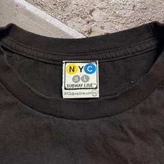 Y2K Vintage NYC Subway Line International Express Tee Shirt XXL