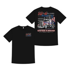 10-4 Magazine American Dream Shirt, Patriotic Semi Truck Graphic Tee, USA Flag T