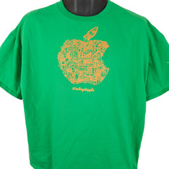 Apple Store T Shirt Mens Size 2XL Green Today At Apple Tech Computing