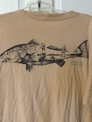Southern Marsh Collection Pocket T-Shirt Fishing Men’s L EUC Peach