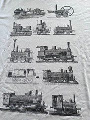 History of Trains Graphics Slate Gray Short Sleeve Tshirt – Men’s Sz XL