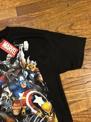 NWT Vtg Marvel 2007 Mad Engine Mens Largw Civil War All Over Print Black Tshirt