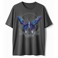 Galaxy Constellation Moth T-Shirt Celestial Butterfly Witchy Space Gift Tee