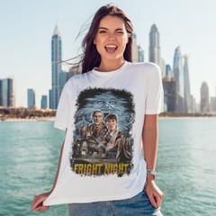 Fright Night (1985) Movie Poster Inspired T-Shirt Retro Classic Tee Unisex
