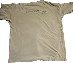 Vintage 1996 “I’m a Lil’ Angel” Gray Graphic Tee Men’s L Cotton Crew Neck