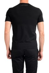 Just Cavalli Men’s Black Graphic Print Crewneck T-Shirt US 2XL IT 56